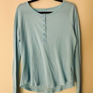 Long sleeve blue t-shirt